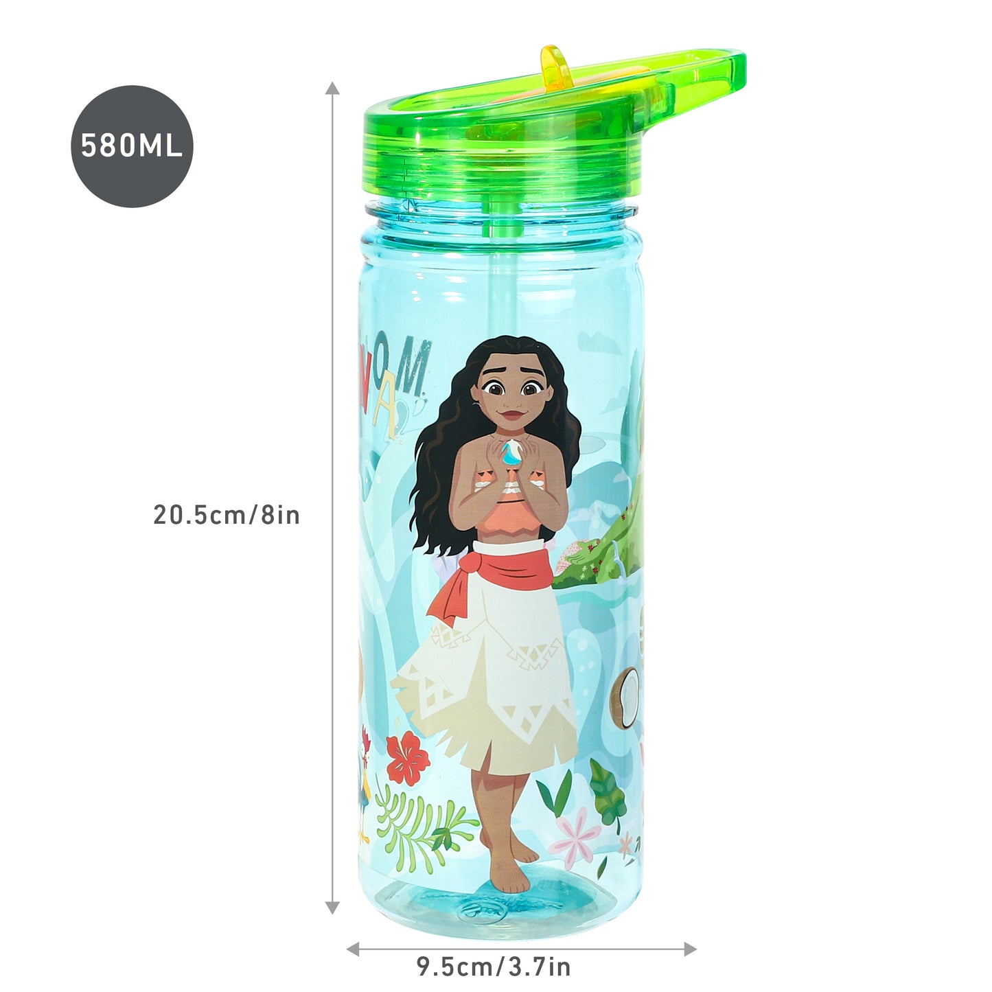 Moana 580ml Water Bottle for Kids School Drinks Bottle Made of Durable Ecozen Reusable BPA Free