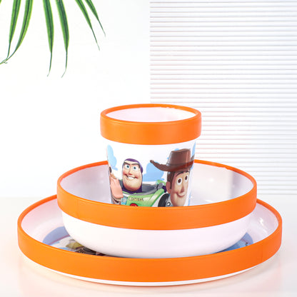 Toy Story Kids 6 Piece Reusable Dinner Set - Plate/Bowl/Cup/Knife/Fork/Spoon - Childrens Dinnerware Tableware Cutlery Set