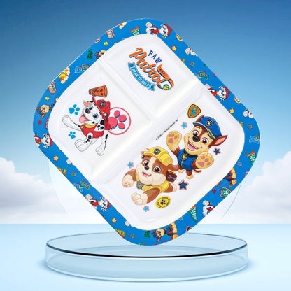 Paw Patrol 3 Section Reusable Childrens Kids Toddlers Divided Breakfast Lunch Dinner Plate