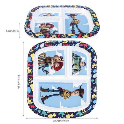 Toy Story 3 Section Reusable Childrens Kids Toddlers Divided Breakfast Lunch Dinner Plate