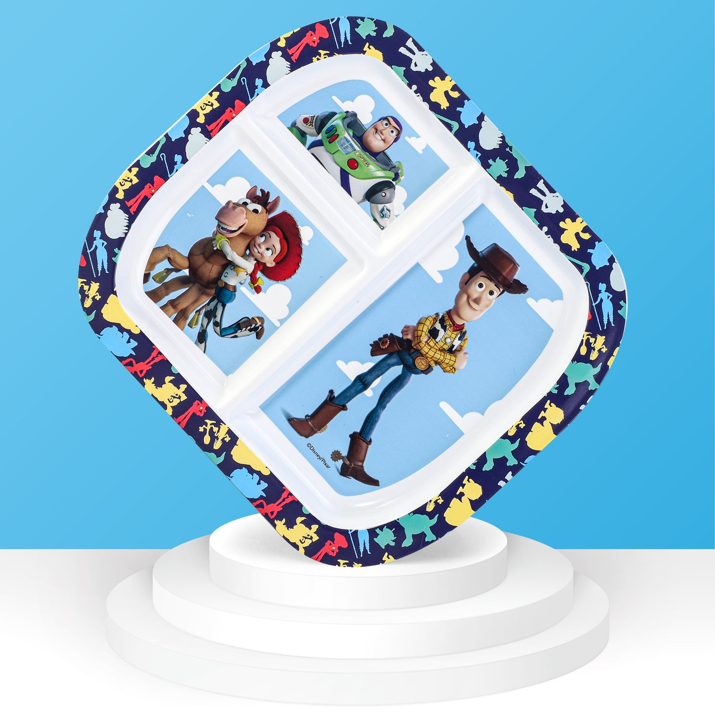 Toy Story 3 Section Reusable Childrens Kids Toddlers Divided Breakfast Lunch Dinner Plate