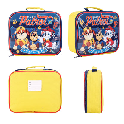 Paw Patrol Rectangular Insulated Lunch Box Bag for Boys and Girls, Perfect Size for Packing Hot or Cold Snacks for School and Travel, BPA Free