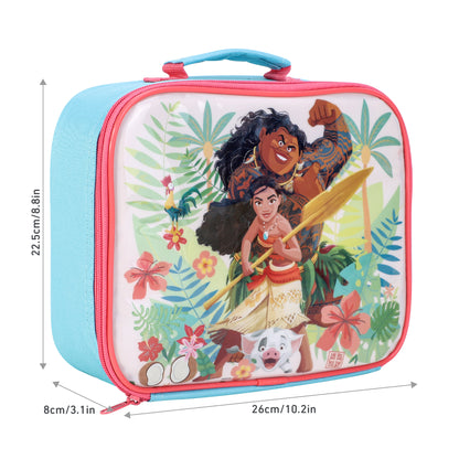 Disney Moana Rectangular Insulated Lunch Box Bag for Boys and Girls, Perfect Size for Packing Hot or Cold Snacks for School and Travel, BPA Free