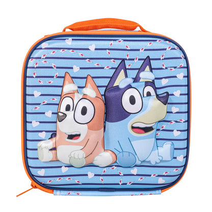 Bluey & Bingo 3D Rectangular Insulated Lunch Box Bag for Boys and Girls, Perfect Size for Packing Hot or Cold Snacks for School and Travel, BPA Free