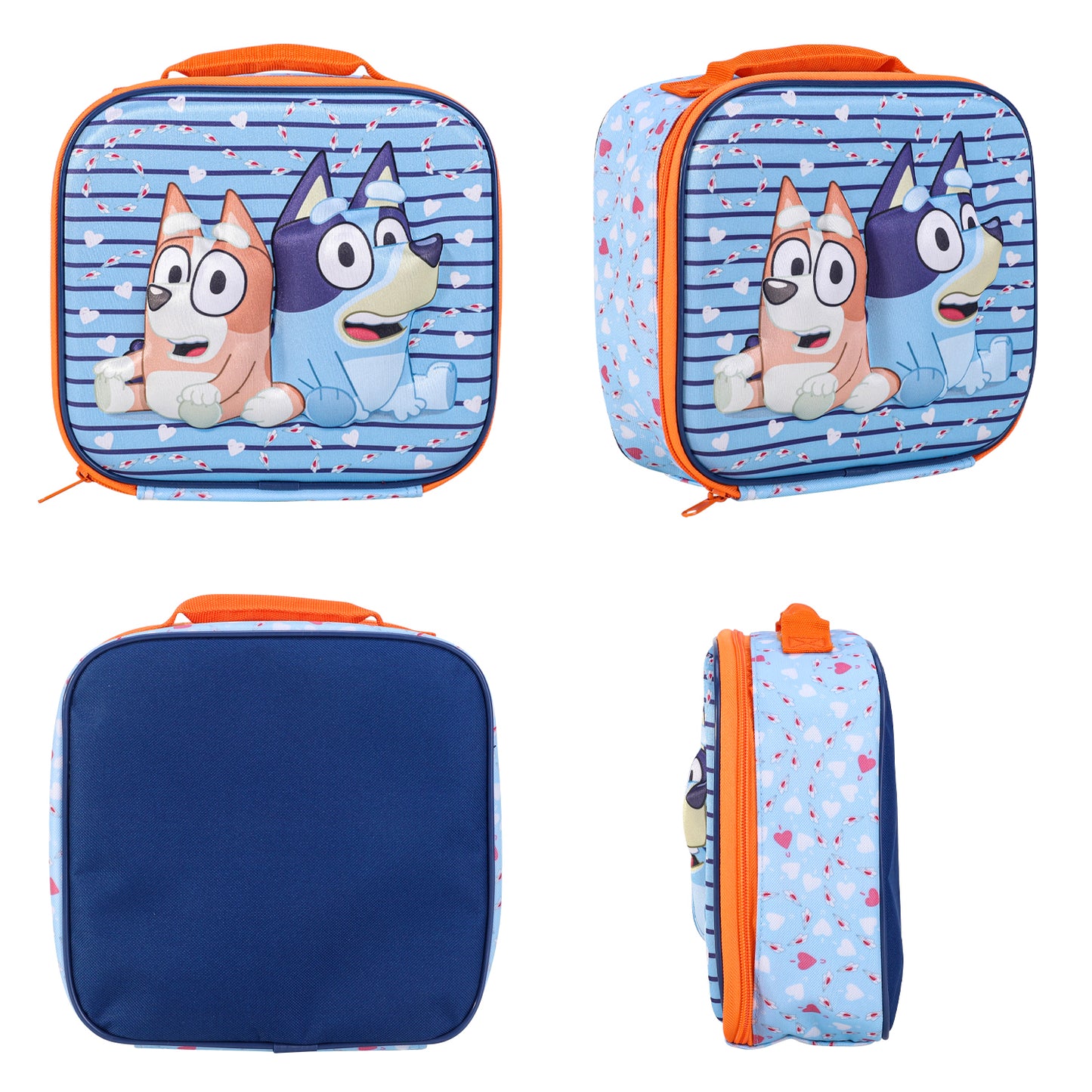 Bluey & Bingo 3D Rectangular Insulated Lunch Box Bag for Boys and Girls, Perfect Size for Packing Hot or Cold Snacks for School and Travel, BPA Free