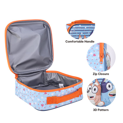 Bluey & Bingo 3D Rectangular Insulated Lunch Box Bag for Boys and Girls, Perfect Size for Packing Hot or Cold Snacks for School and Travel, BPA Free