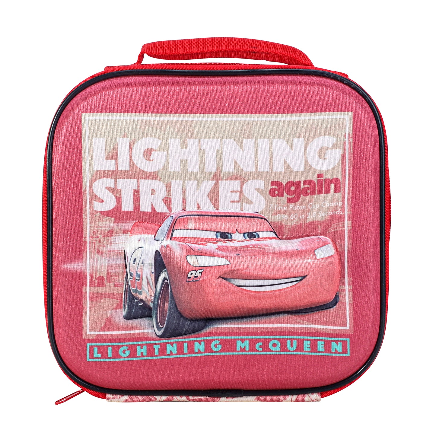Disney Cars 3D Rectangular Insulated Lunch Box Bag for Boys and Girls, Perfect Size for Packing Hot or Cold Snacks for School and Travel, BPA Free