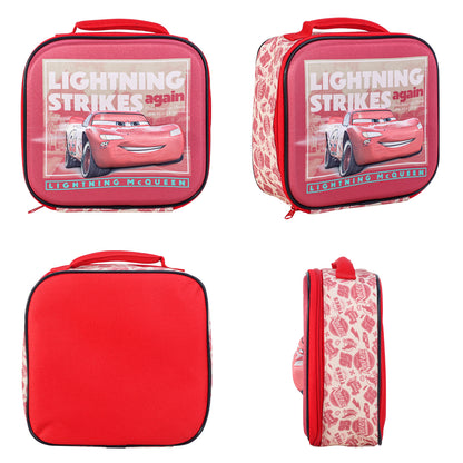 Disney Cars 3D Rectangular Insulated Lunch Box Bag for Boys and Girls, Perfect Size for Packing Hot or Cold Snacks for School and Travel, BPA Free