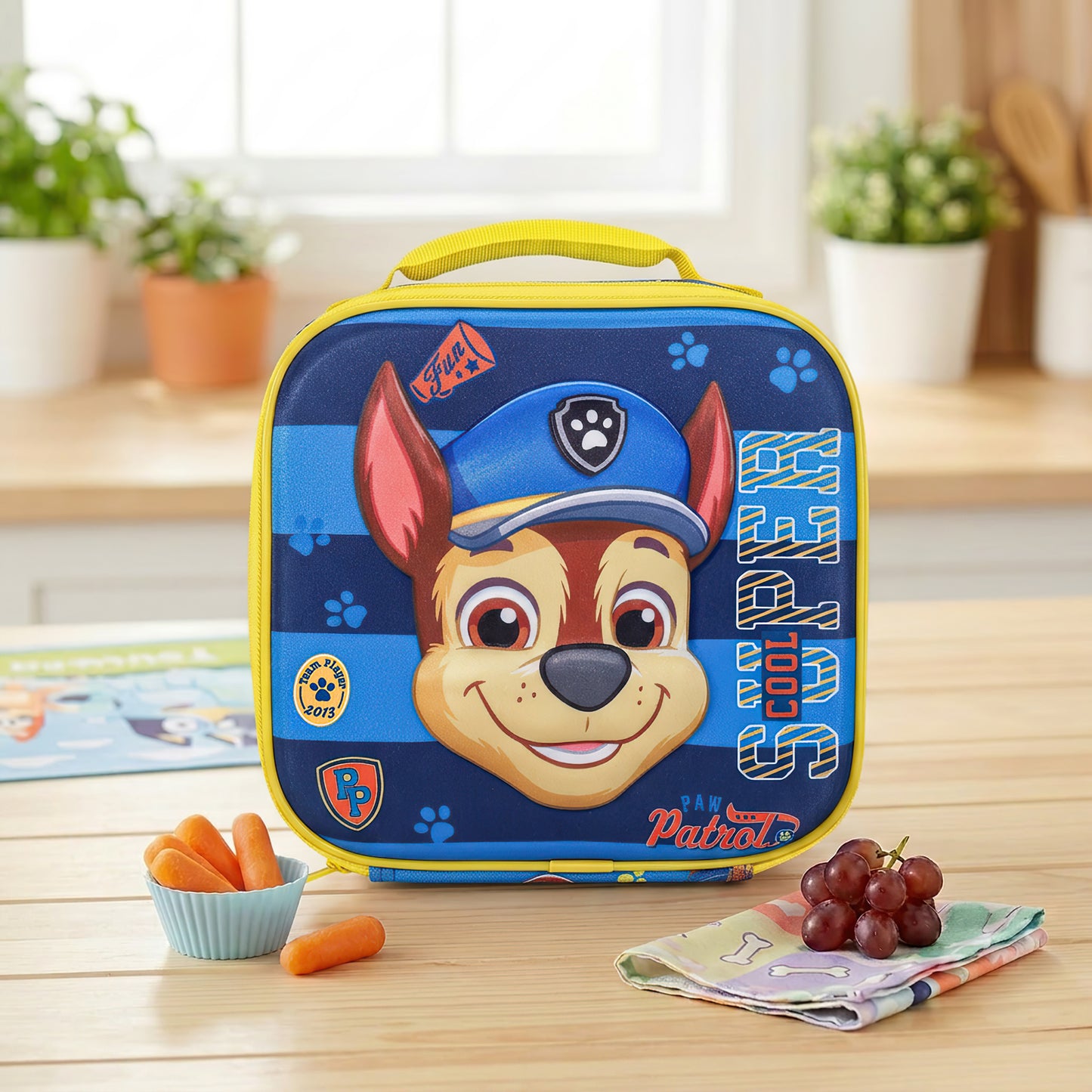 Paw Patrol 3D Rectangular Insulated Lunch Box Bag for Boys and Girls, Perfect Size for Packing Hot or Cold Snacks for School and Travel, BPA Free