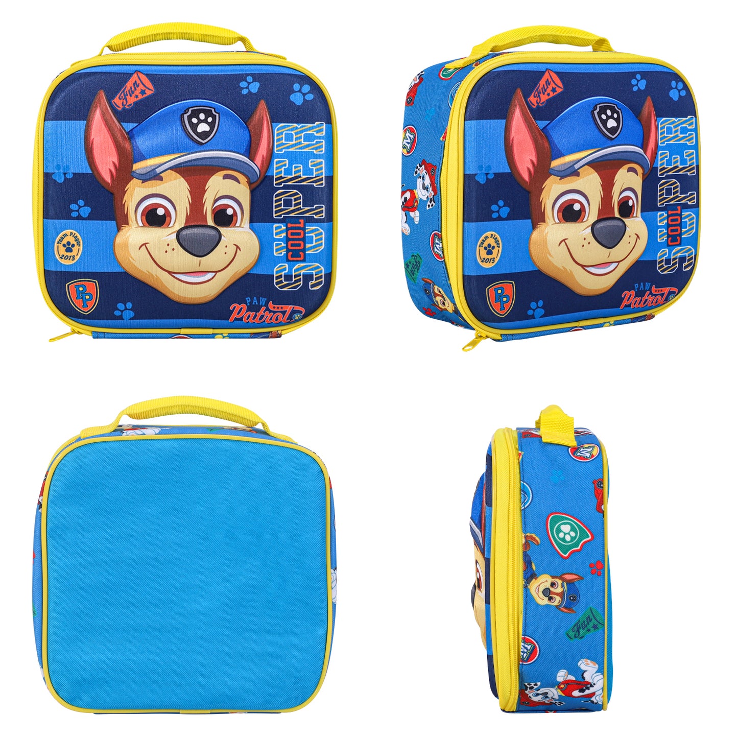 Paw Patrol 3D Rectangular Insulated Lunch Box Bag for Boys and Girls, Perfect Size for Packing Hot or Cold Snacks for School and Travel, BPA Free