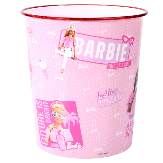 Barbie Kids Childrens Waste Bucket Paper Bin Basket for Bedroom Study Desk Dustbin