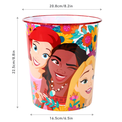 Disney Princess Kids Childrens Waste Bucket Paper Bin Basket for Bedroom Study Desk Dustbin