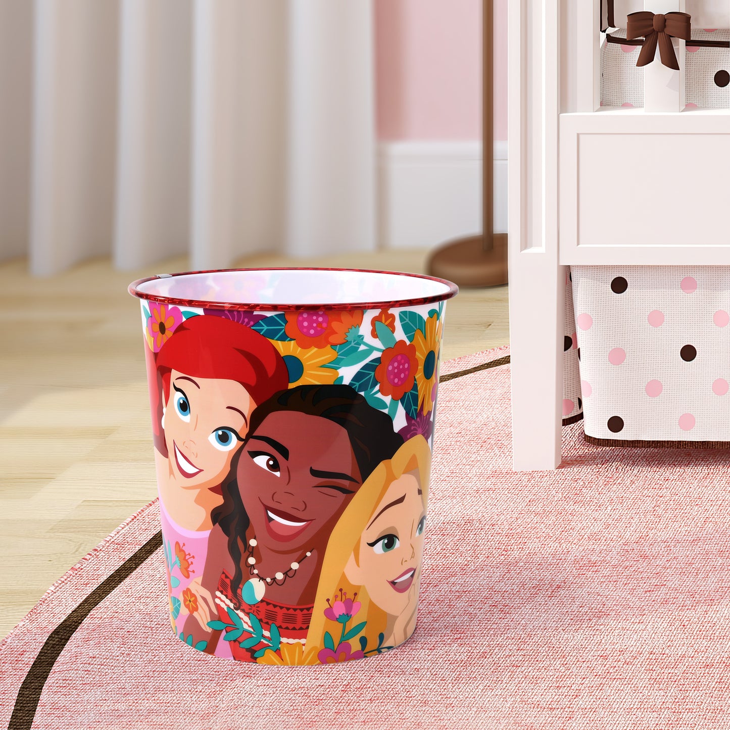 Disney Princess Kids Childrens Waste Bucket Paper Bin Basket for Bedroom Study Desk Dustbin