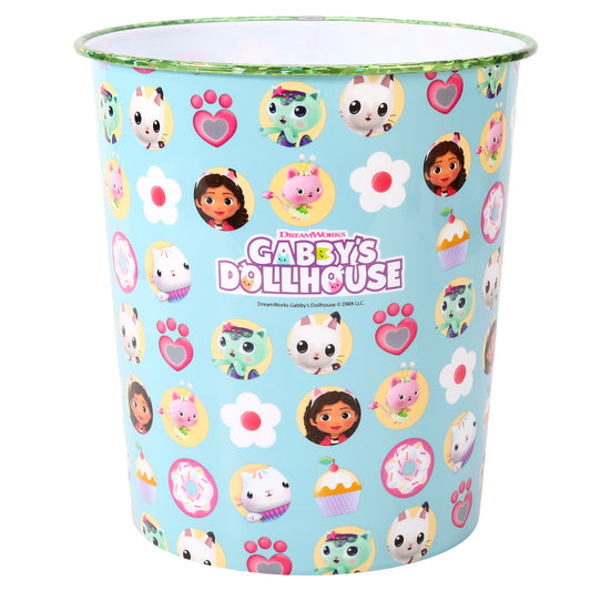 Gabby's Dollhouse Kids Childrens Waste Bucket Paper Bin Basket for Bedroom Study Desk Dustbin