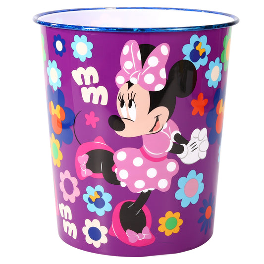 Minnie Mouse Kids Childrens Waste Bucket Paper Bin Basket for Bedroom Study Desk Dustbin