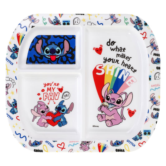 Stitch Island 3 Section Childrens Divided Breakfast Lunch Dinner Plate
