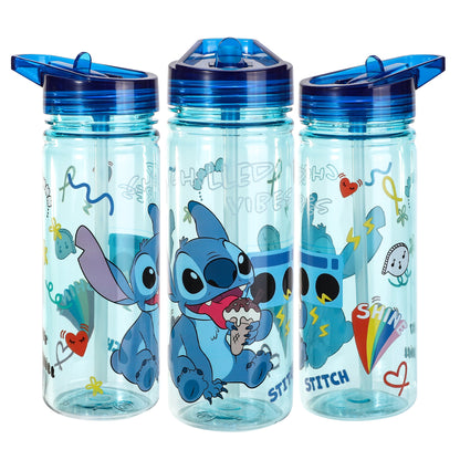 Stitch 580ml Water Bottle for Kids, School Drinks Bottle Made of Durable Ecozen BPA Free