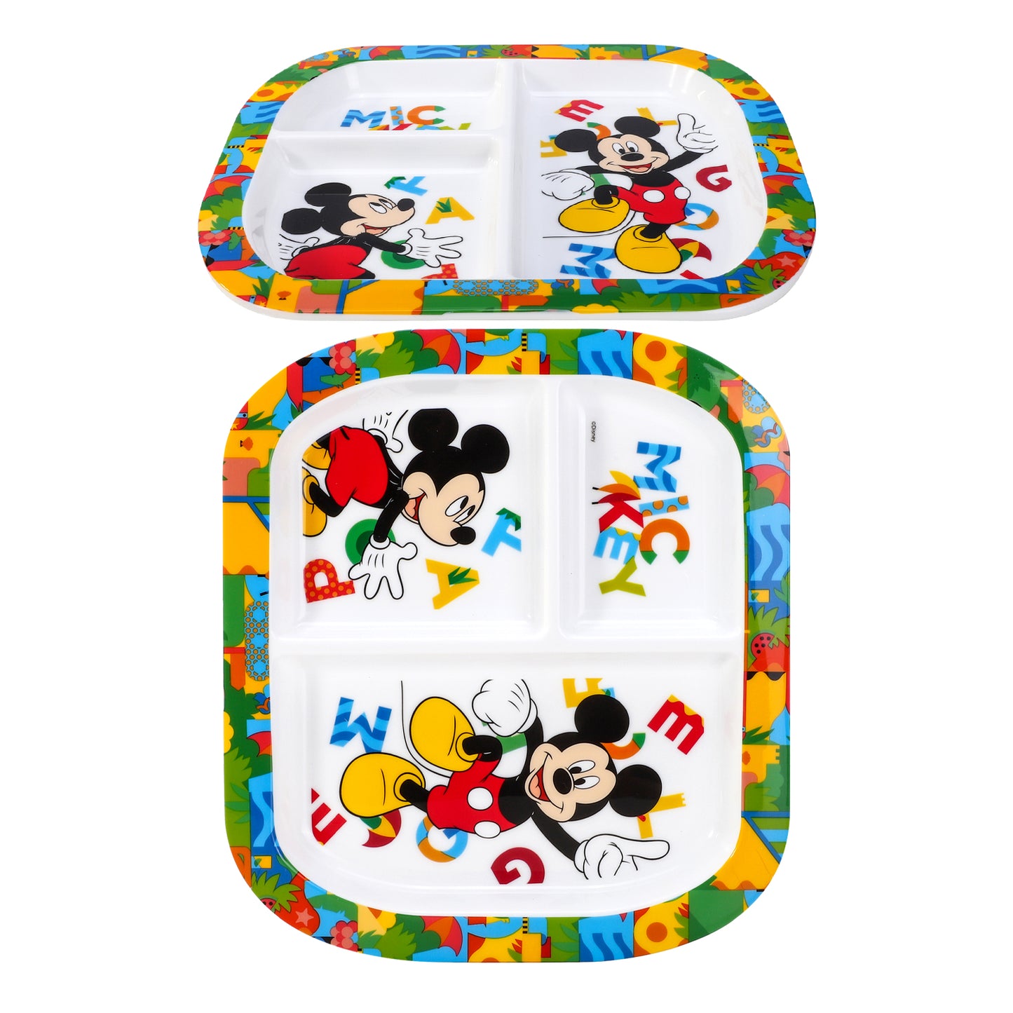 Mickey Mouse 3 Section Childrens Divided Breakfast Lunch Dinner Plate