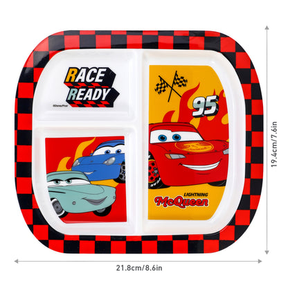 Cars 3 Section Childrens Divided Breakfast Lunch Dinner Plate