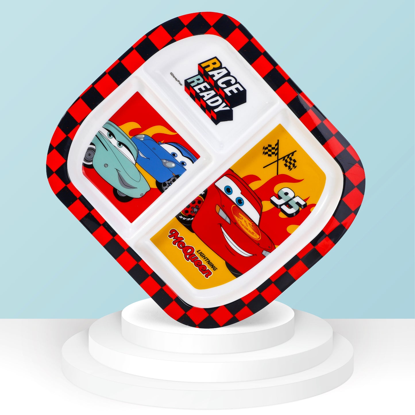 Cars 3 Section Childrens Divided Breakfast Lunch Dinner Plate
