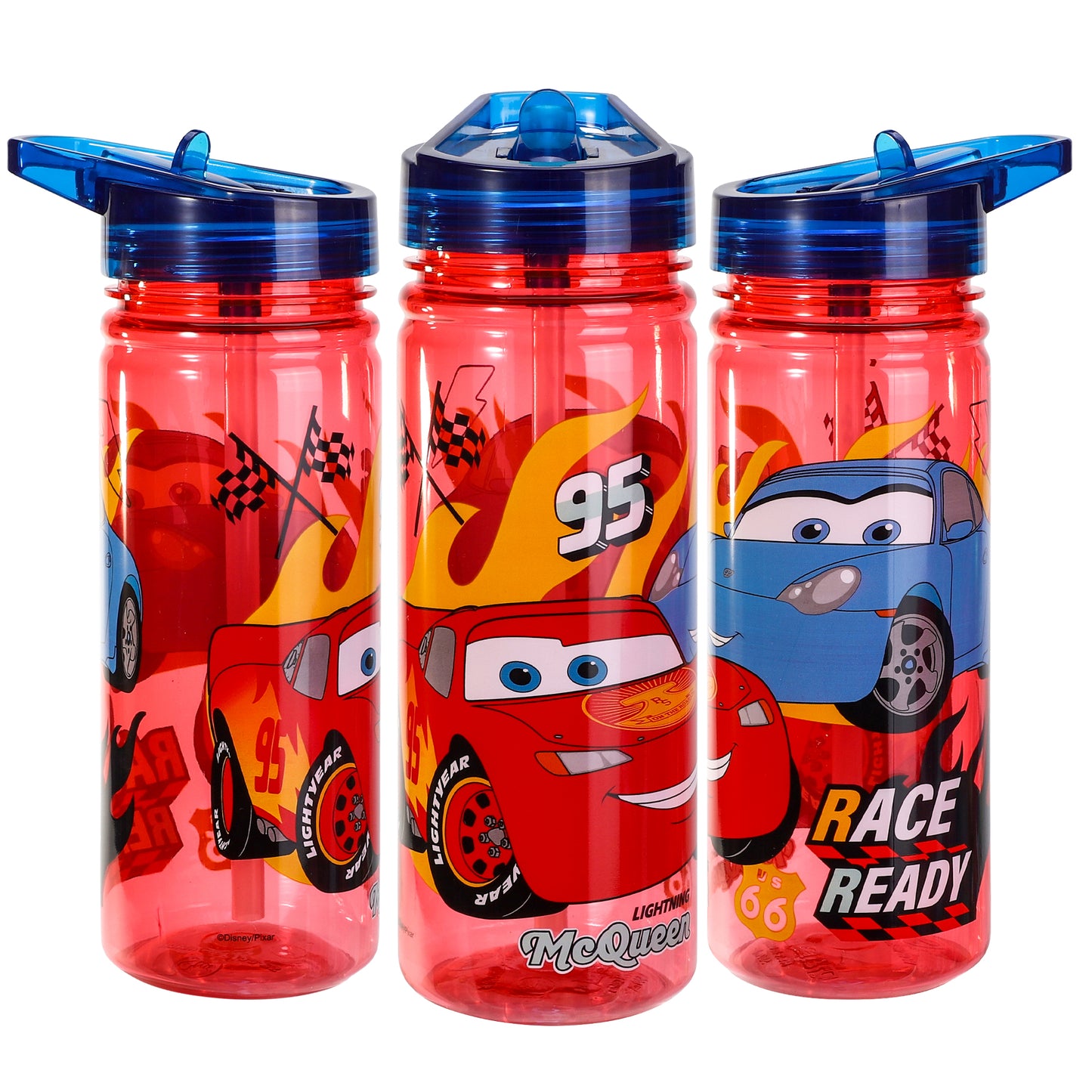 Cars Lightning McQueen 580ml Water Bottle for Kids, School Drinks Bottle Made of Durable Ecozen BPA Free