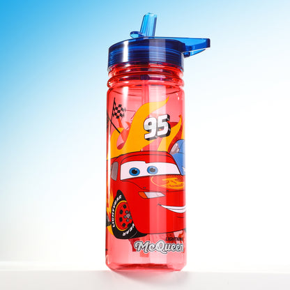 Cars Lightning McQueen 580ml Water Bottle for Kids, School Drinks Bottle Made of Durable Ecozen BPA Free