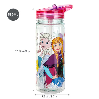 Disney Frozen 580ml Water Bottle for Kids, School Drinks Bottle Made of Durable Ecozen BPA Free
