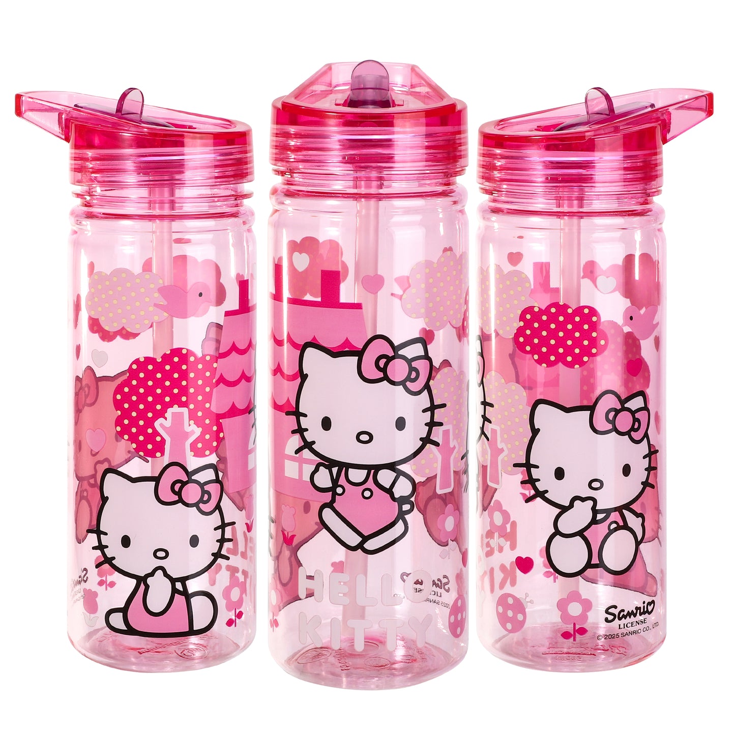 Hello Kitty 580ml Water Bottle for Kids, School Drinks Bottle Made of Durable Ecozen BPA Free