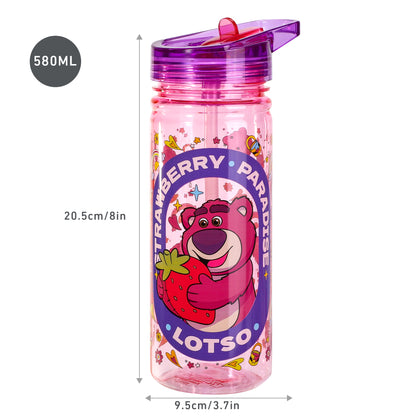 Disney Lotso Toy Story 580ml Water Bottle for Kids, School Drinks Bottle Made of Durable Ecozen BPA Free