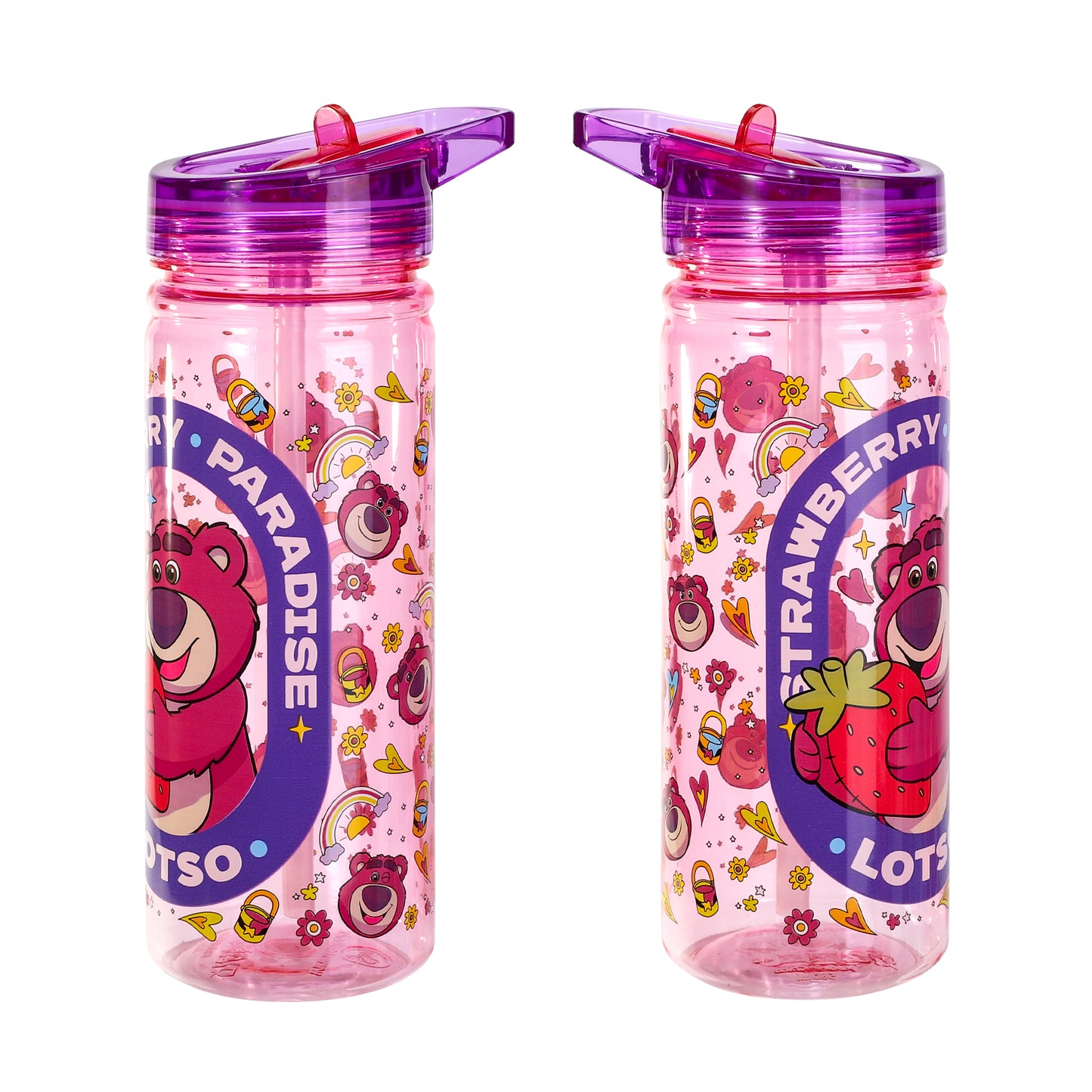 Disney Lotso Toy Story 580ml Water Bottle for Kids, School Drinks Bottle Made of Durable Ecozen BPA Free