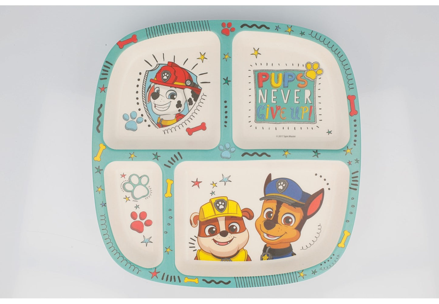 Paw Patrol 4 Section Childrens Divided Breakfast Lunch Dinner Plate