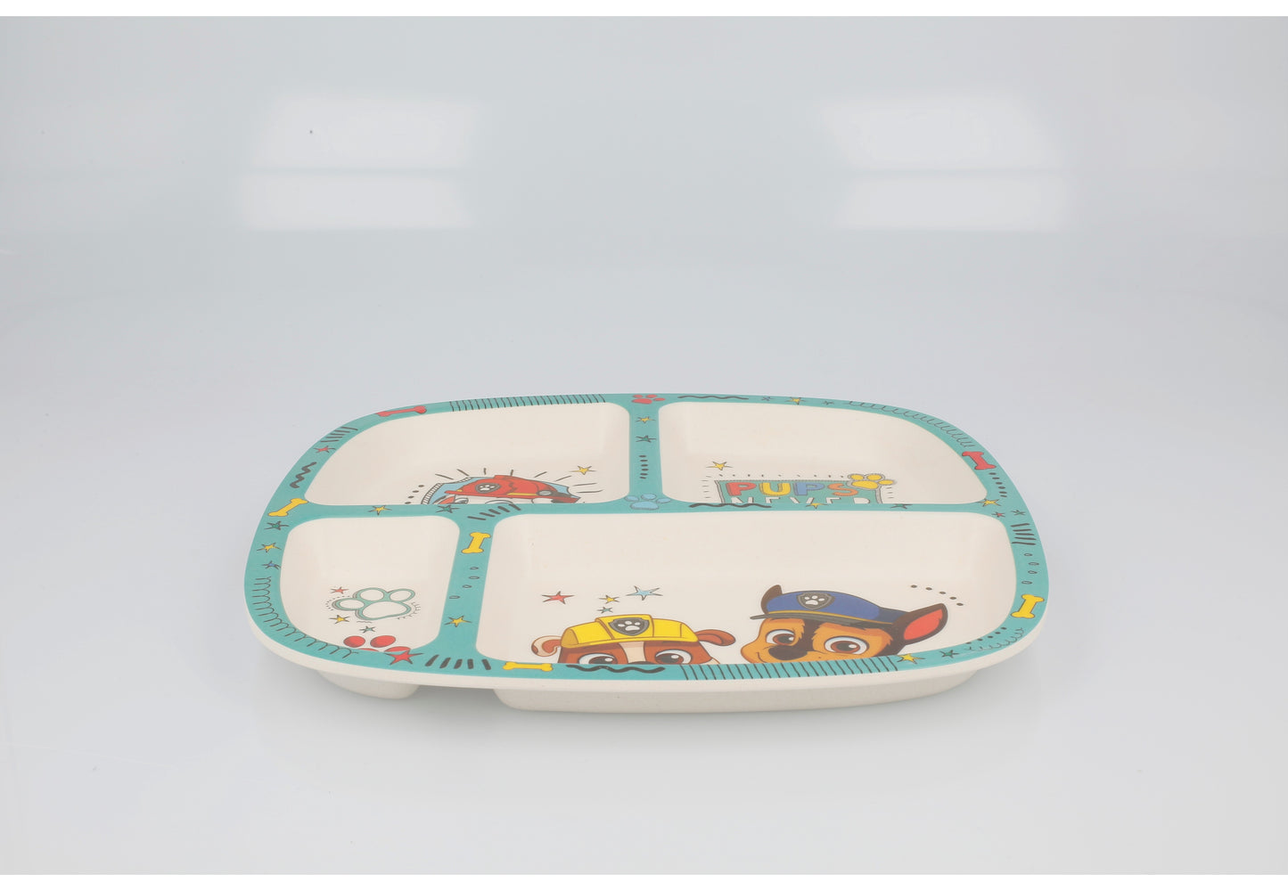 Paw Patrol 4 Section Childrens Divided Breakfast Lunch Dinner Plate