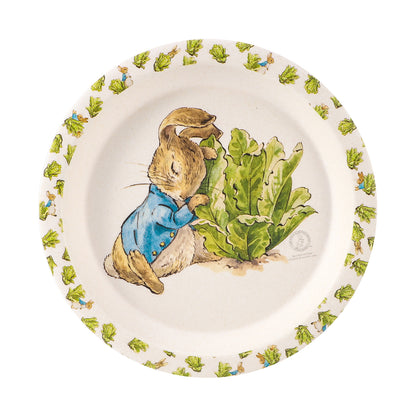 Peter Rabbit 3Pcs Wooden Kids - Plate, Bowl and Tumbler Lunch Dinner Set