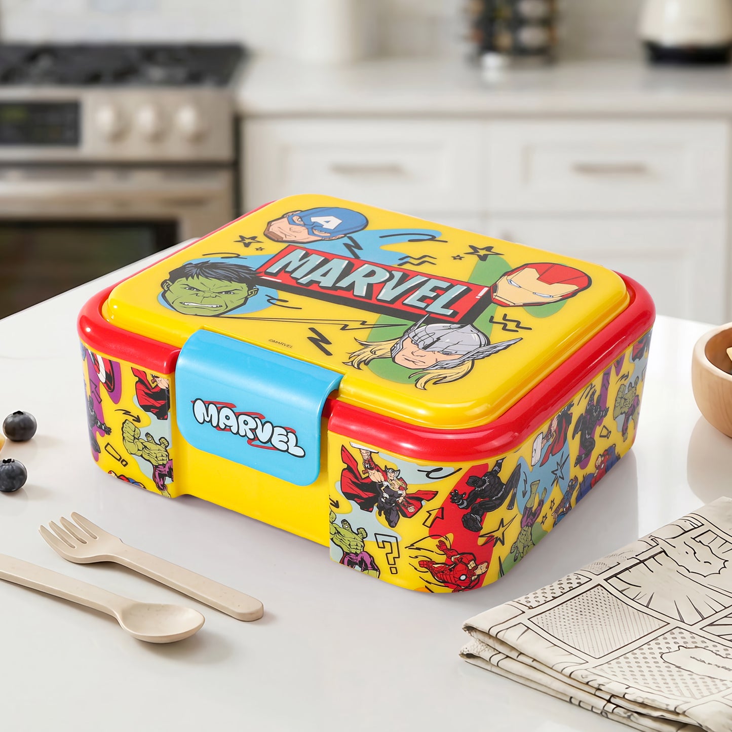 Marvel Avengers Kids Lunch Box with Compartment - BPA Free Bento Boxes