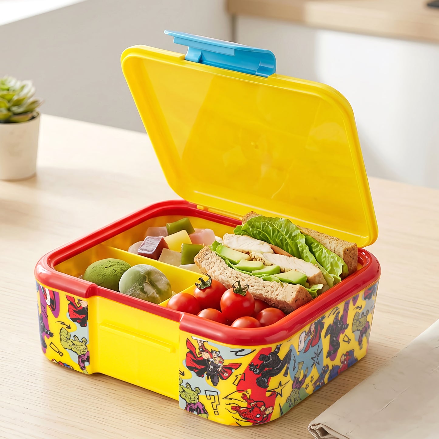Marvel Avengers Kids Lunch Box with Compartment - BPA Free Bento Boxes