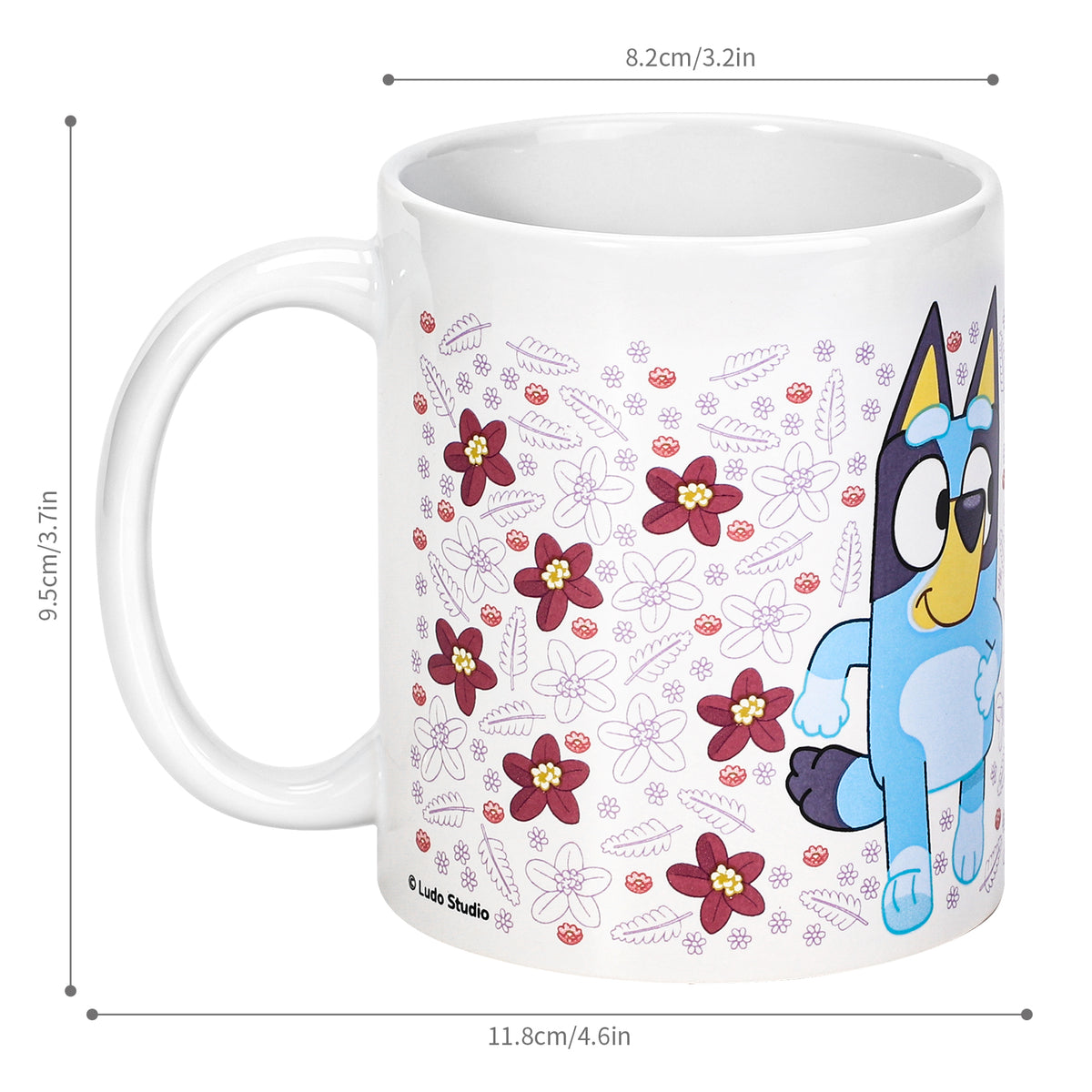 Bluey 11oz Ceramic Mug – 325ml Coffee Cup, Dishwasher & Microwave Safe, Officially Licensed Gift for Kids & Adults