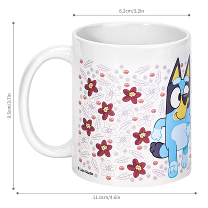 Bluey 11oz Ceramic Mug – 325ml Coffee Cup, Dishwasher & Microwave Safe, Officially Licensed Gift for Kids & Adults