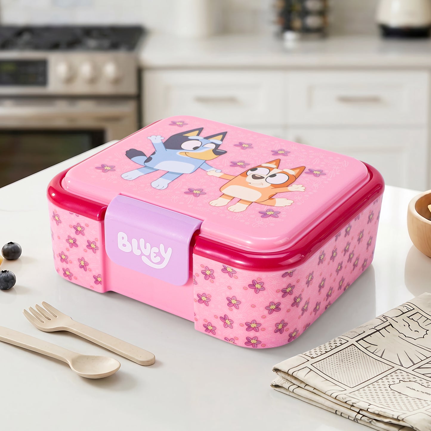 Bluey Kids Lunch Box with Compartment - BPA Free Bento Boxes