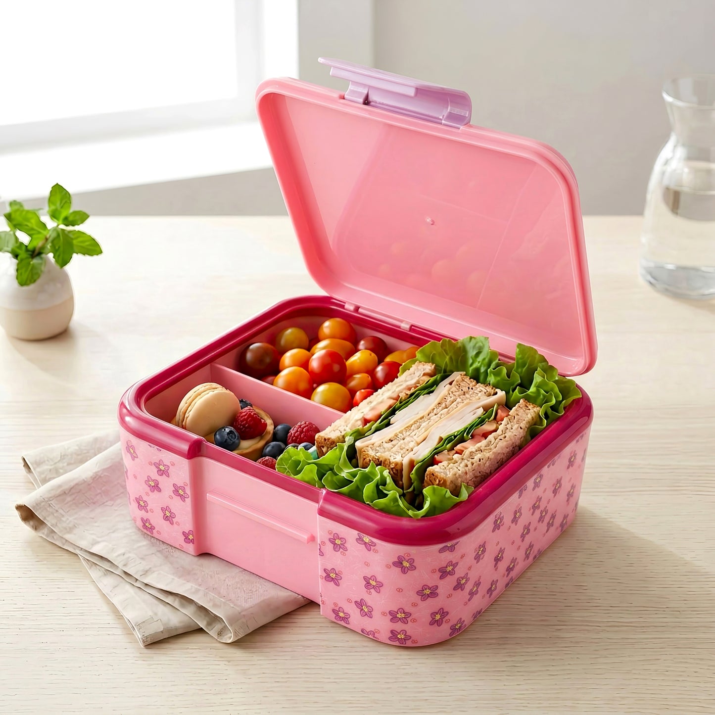 Bluey Kids Lunch Box with Compartment - BPA Free Bento Boxes