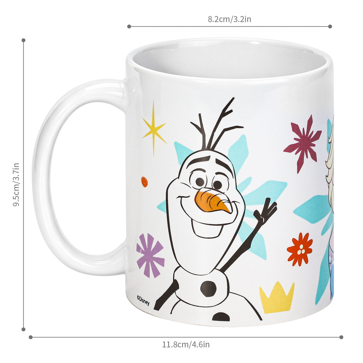 Disney Frozen Olaf & Elsa 11oz Ceramic Mug Frozen 325ml Coffee Cup, Dishwasher & Microwave Safe, Officially Licensed Gift for Kids & Adults
