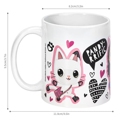 DREAMWORKS GABBY'S DOLLHOUSE Gabby's Dollhouse 11oz Ceramic Mug 325ml Coffee Cup, Dishwasher & Microwave Safe, Officially Licensed Gift for Kids & Adults