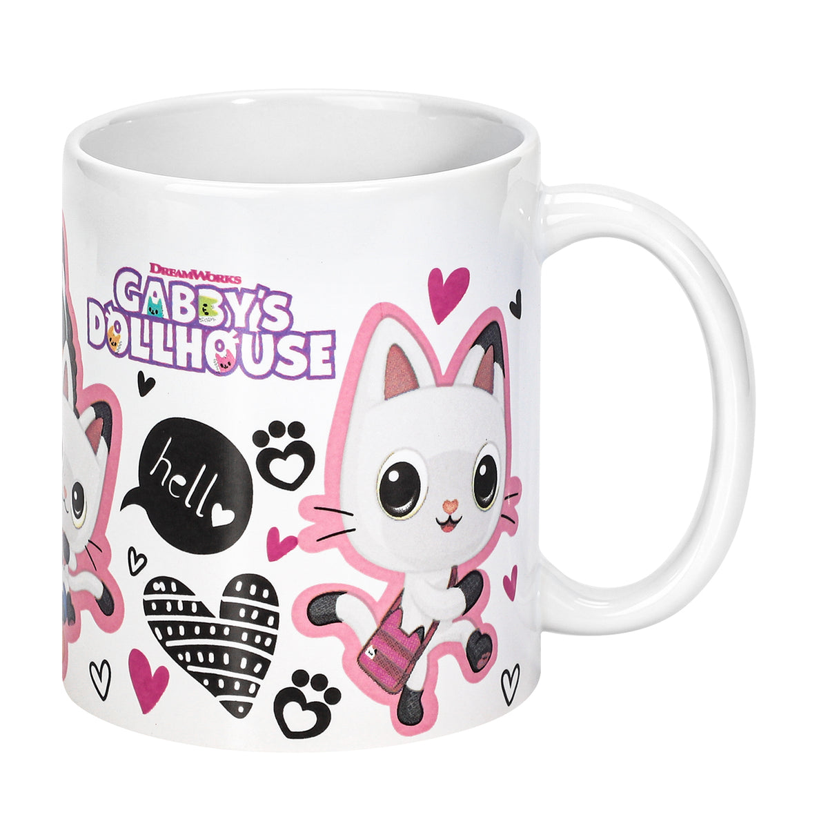 DREAMWORKS GABBY'S DOLLHOUSE Gabby's Dollhouse 11oz Ceramic Mug 325ml Coffee Cup, Dishwasher & Microwave Safe, Officially Licensed Gift for Kids & Adults