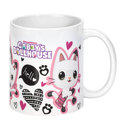 DREAMWORKS GABBY'S DOLLHOUSE Gabby's Dollhouse 11oz Ceramic Mug 325ml Coffee Cup, Dishwasher & Microwave Safe, Officially Licensed Gift for Kids & Adults