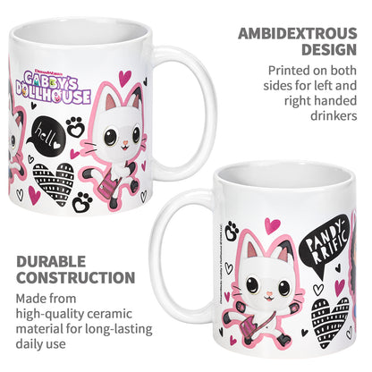DREAMWORKS GABBY'S DOLLHOUSE Gabby's Dollhouse 11oz Ceramic Mug 325ml Coffee Cup, Dishwasher & Microwave Safe, Officially Licensed Gift for Kids & Adults
