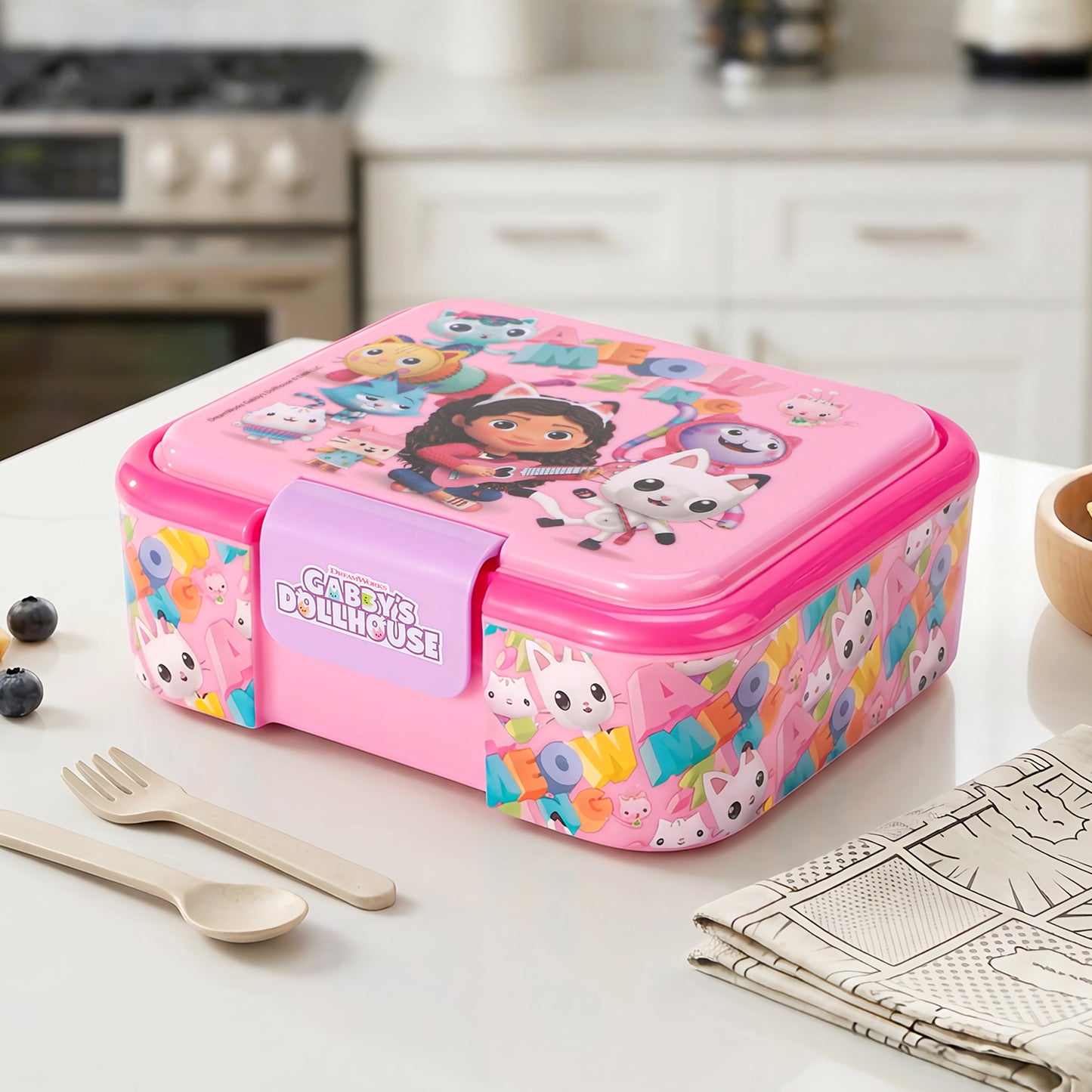 Gabby's Dollhouse Kids Lunch Box with Compartment - BPA Free Bento Boxes