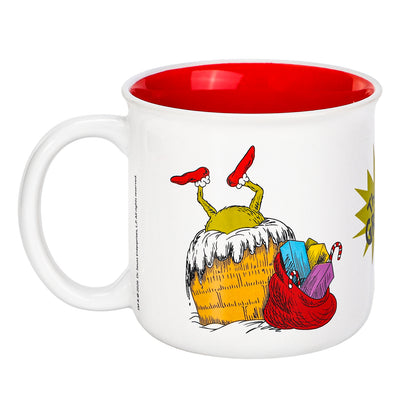 The Grinch 14oz Ceramic Mug – Dr. Seuss Christmas 410ml Coffee Cup, Dishwasher & Microwave Safe, Officially Licensed Gift for Kids & Adults
