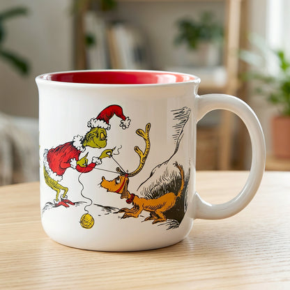 The Grinch 14oz Ceramic Mug – Dr. Seuss Christmas 410ml Coffee Cup, Dishwasher & Microwave Safe, Officially Licensed Gift for Kids & Adults