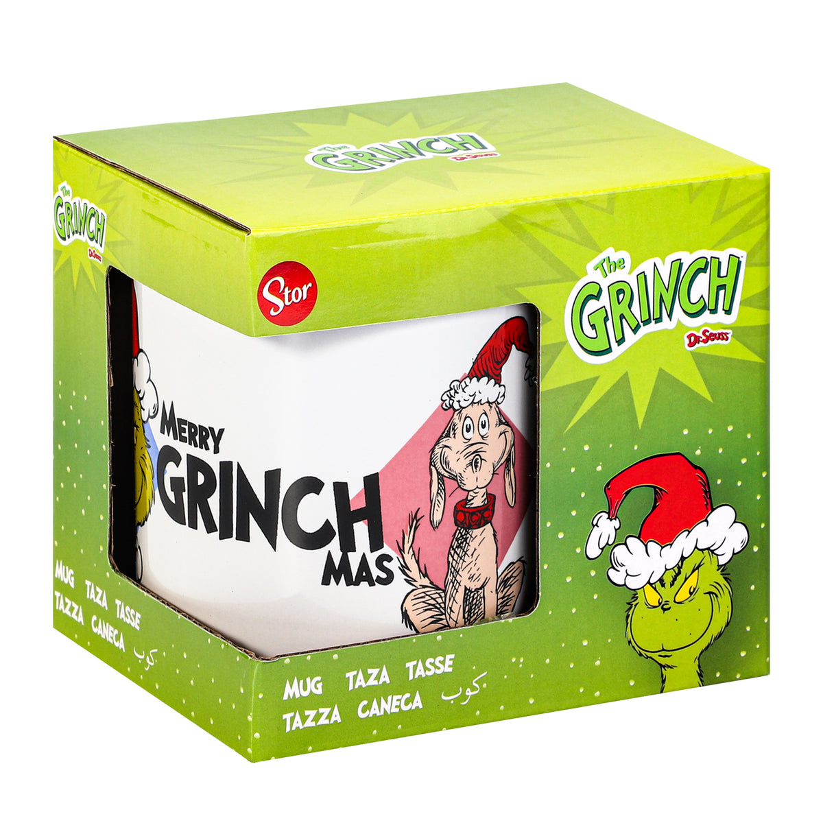 The Grinch 11oz Ceramic Mug – Merry Grinchmas 325ml Coffee Cup, Dishwasher & Microwave Safe, Officially Licensed Christmas Gift for Kids & Adults