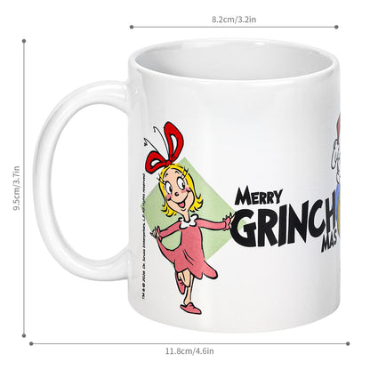 The Grinch 11oz Ceramic Mug – Merry Grinchmas 325ml Coffee Cup, Dishwasher & Microwave Safe, Officially Licensed Christmas Gift for Kids & Adults