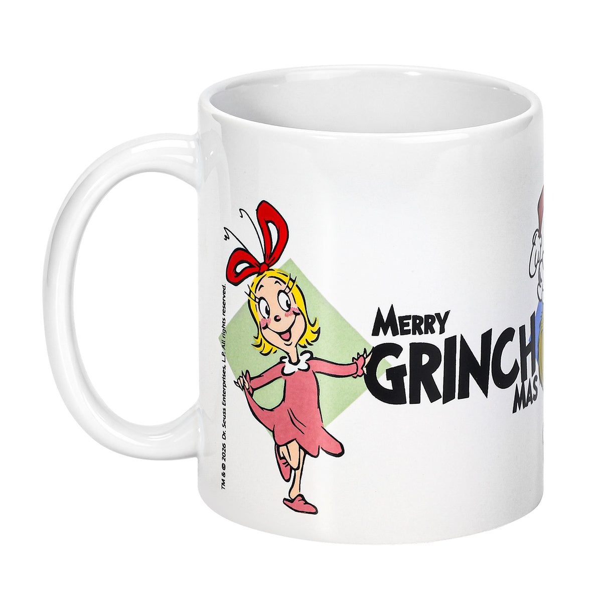 The Grinch 11oz Ceramic Mug – Merry Grinchmas 325ml Coffee Cup, Dishwasher & Microwave Safe, Officially Licensed Christmas Gift for Kids & Adults